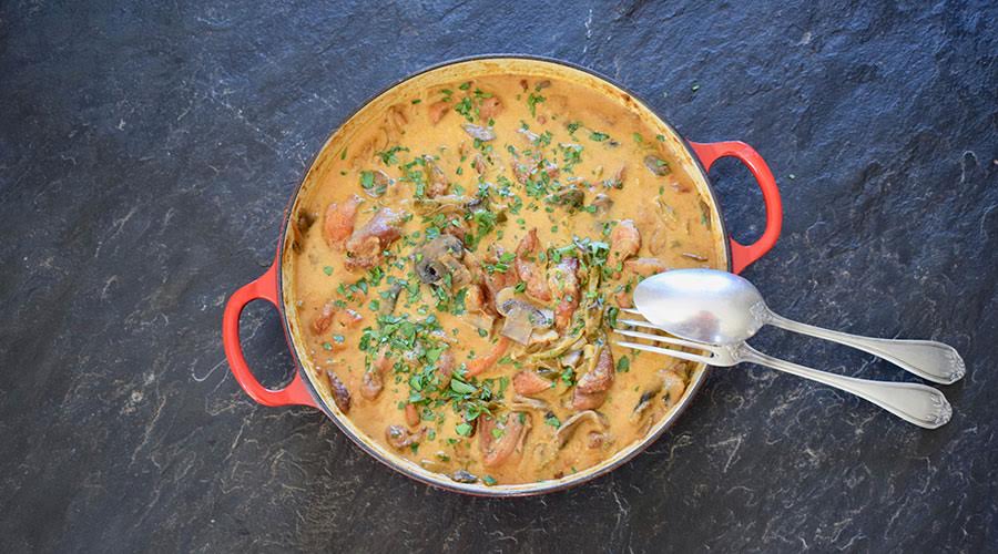 Receta de pollo strogonoff